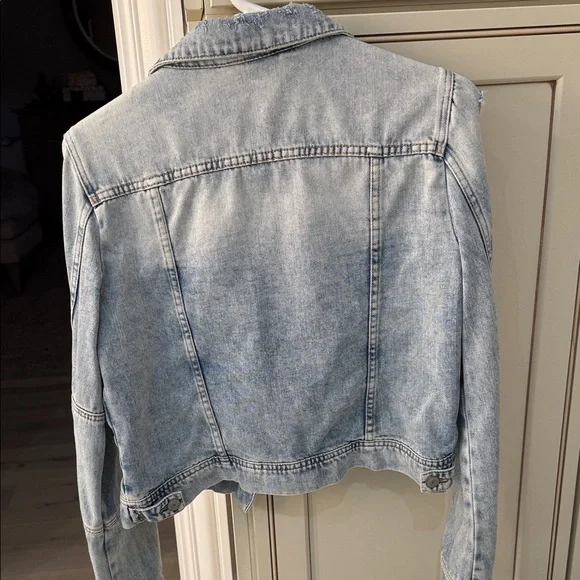 Free People Light Blue Distressed Jean Jacket - Picture 9 of 9